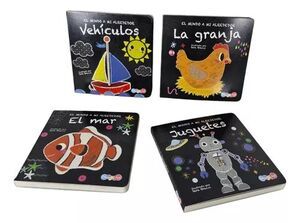 COLECCION INFANTIL DE LIBROS EL MUNDO A MI ALREDEDOR (VEHICULOS,GRANJA,MAR,JUGUETES) BBWSK0009