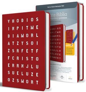 BIBLIA RVR 1960 PARA REGALOS Y PREMIOS, ROJO CON SOPA DE LETRAS